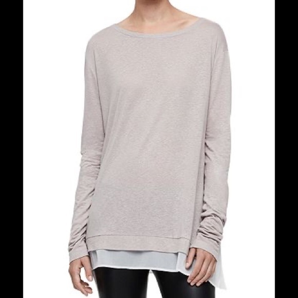 Allsaints Miro long sleeve‎ linen top - Picture 1 of 9